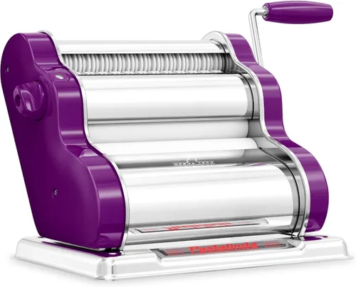 Miniatura 17 de PASTALINDA Máquina para hacer pasta Classic 200, rodillos de 7.9 in de ancho, 9 posiciones de grosor, 2 posiciones de corte, acero inoxidable