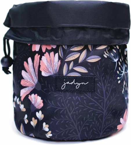 Jadyn Organizador de Maquillaje Duradero con Cierre Superior - Bolsa de Maquillaje de Viaje Compacta - 7 Bolsillos Interiores para Cosméticos -