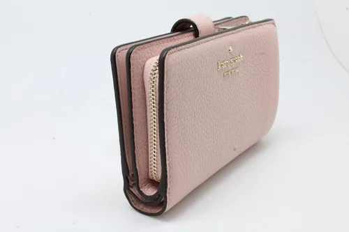 Miniatura 6 de Kate Spade Leila - Cartera plegable con compartimento mediano, color rosa ahumado, Rosa (Rose Smoke), Billetera plegable