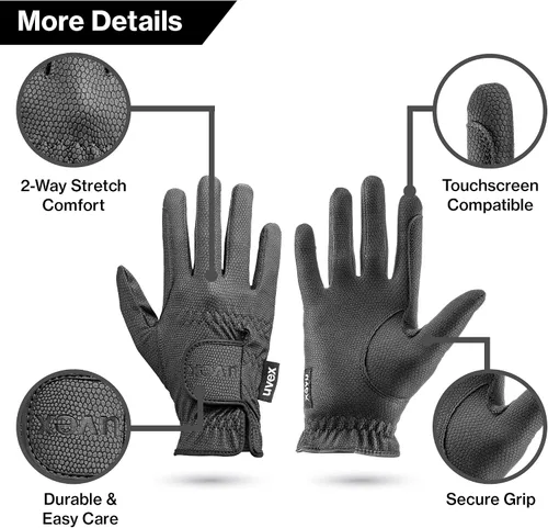 Miniatura 2 de Uvex Guantes de equitación Sportstyle – Protección de manos ecuestre estirable – Compatible con pantalla táctil