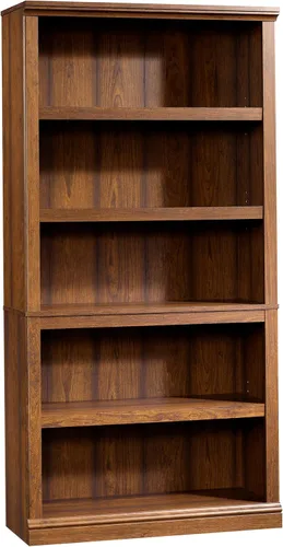 Miniatura 19 de Sauder Estantería de libros de madera de 5 niveles Librería multipropósito para oficina en casa, sala de estar, en acabado Negro Estate Estate Negro