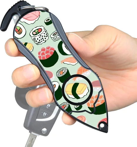 Miniatura 12 de Stinger Llavero de alarma personal, herramienta de emergencia, sirena de alarma de pánico de seguridad, cortador de cinturón de seguridad, rompe