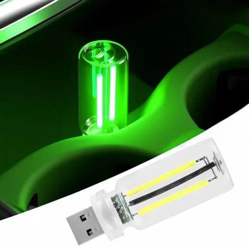 Miniatura 15 de Luz nocturna USB para automóvil, lámpara de filamento LED retro regulable táctil, mini luz ambiental USB para interior de vehículo, dormitorio