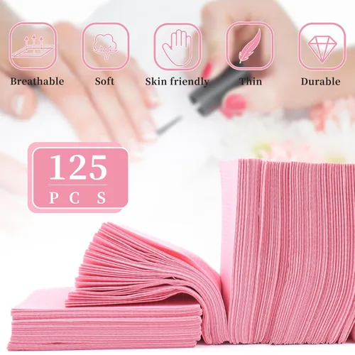 Miniatura 2 de 125 manteles desechables para arte de uñas, impermeables, con puntas de uñas, toallas de mesa de 3 capas para acrílico, tapete de arte de uñas, hoja
