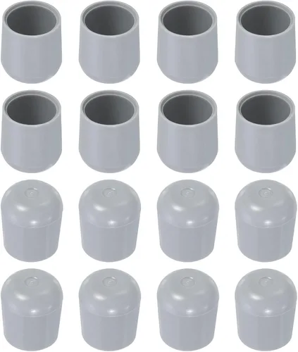 Miniatura 9 de uxcell Protectores de suelo para patas de silla, 16 tapas redondas de plástico para patas de silla, fundas antideslizantes para patas de muebles