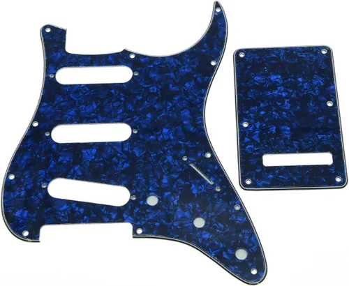 Miniatura 30 de KAISH - Golpeador de 11 agujeros estilo ST/Strat SSS con placa trasera ST y cubierta de trémolo para Stratocaster de EE. UU./México/Strat en perla