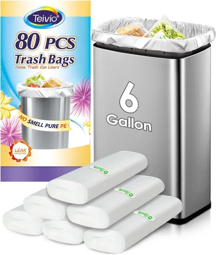 Miniatura 11 de Bolsas de basura medianas de 10 galones, 40 unidades, bolsas altas de basura para cocina de Teivio, 9 galones 10 galones 11 galones, forros