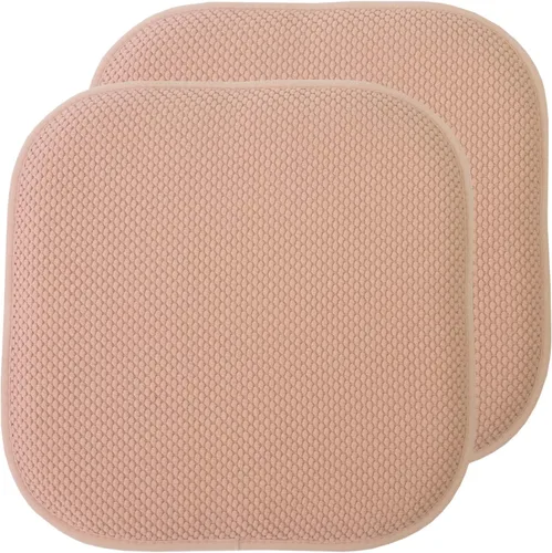 Miniatura 114 de Sweet Home Collection Cojines de espuma viscoelástica para silla, antideslizantes, diseño de panal de abeja, 16 x 16 pulgadas, paquete de 2