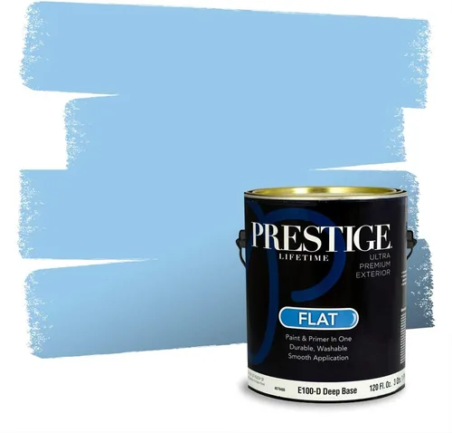 Miniatura 1302 de Pintura Exterior + imprimación PRESTIGE, todo-en-uno, 1 galón, acabado mate, color comparable al Valspar* Royal Gray* VS151-Gris real