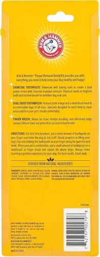 Miniatura 2 de Arm & Hammer for Pets Dog Dental Care Kit de aliento fresco Incluye pasta de dientes para perros de bicarbonato de sodio Arm & Hammer y cepillo