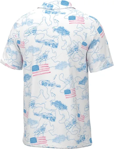 Miniatura 2 de HUK Polo de manga corta para hombre, diseño de persecución