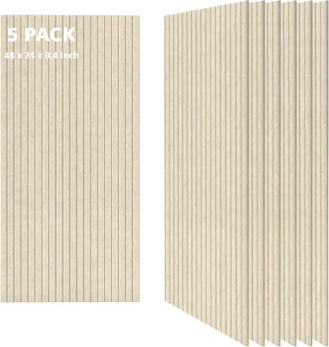 Miniatura 9 de Paneles acústicos, paquete de 10 paneles acústicos que reducen el ruido para paredes, paneles de pared insonorizados de 47.2 x 23.6 x 0.35 pulgadas