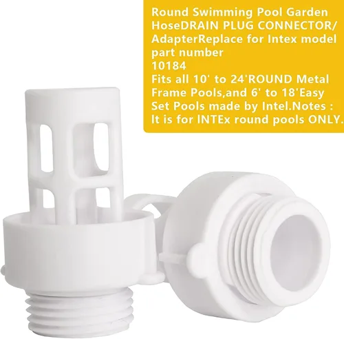 Miniatura 7 de Conector de tapón de drenaje de manguera de jardín 10184 para adaptador de manguera Intex redondo drenaje de piscina