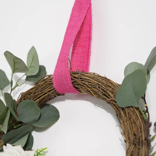 Miniatura 5 de MEEDEE Cinta de arpillera rosa intenso, cinta de arpillera de yute natural de 1.5 pulgadas, cinta de yute rosa intenso, rollo de cintas de arpillera