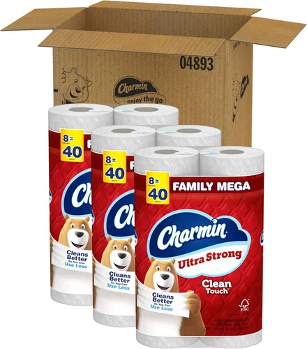 Miniatura 13 de Charmin Papel higiénico ultra fuerte y limpio, 24 megarrollos familiares = 120 rollos regulares