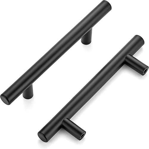 Miniatura 9 de Ravinte Paquete de 1 tiradores de gabinete de 6 pulgadas de acero inoxidable negro mate para cajones de cocina, tiradores de armario de 6 pulgadas