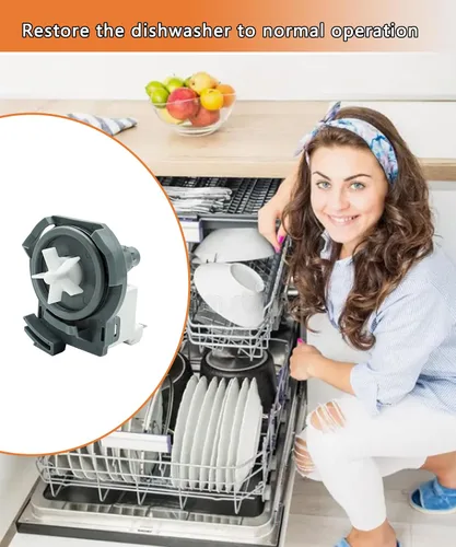 Miniatura 6 de WP661658 Bomba de drenaje para lavavajillas compatible con Whirlpool Sears Kenmore, reemplaza AP6010255, 661658, 8268411, 8268460, 916417, PS11743433