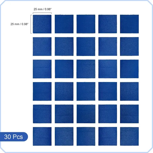 Miniatura 2 de PAX 30 parches de goma negra precortados, almohadilla de reparación cuadrada de 0.984 x 0.984 in (1 pulgada x 1 pulgada) para tubo