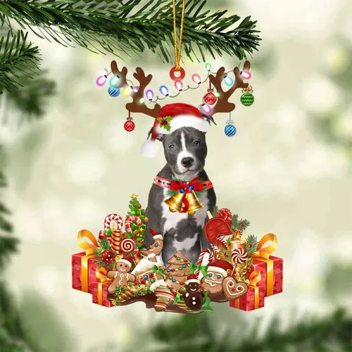 Miniatura 50 de Nazenti Adorno de Navidad personalizado de reno de Alaskan Malamute – Adorno de perro personalizado para amantes de las mascotas, acrílico plano