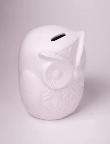 Miniatura 11 de Estatua de búho, estatua de animal, decoración moderna, escultura, regalo para escritorio, estantería, mesa de oficina, cerámica, 5.5 pulgadas