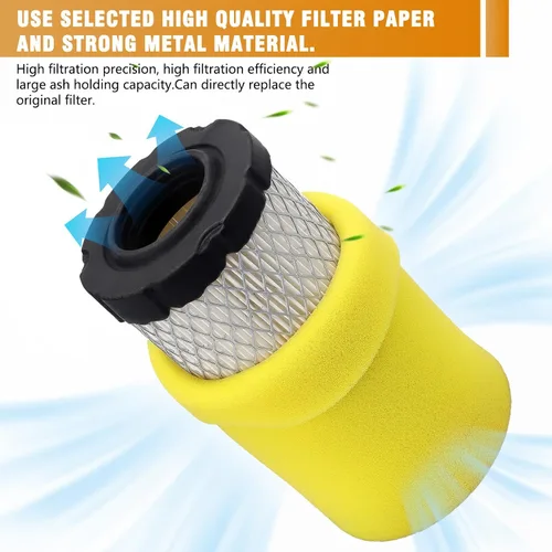 Miniatura 5 de 793569 793685 Filtro de aire para B&S 4241 5415 John Deere GY21055 MIU11511 LA125 LA115 E110 D120 115 110 100 para Bad Boy 063-4026-00 con Paquete