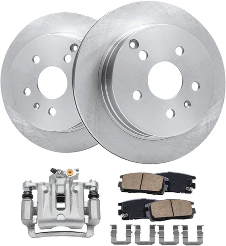 Miniatura 48 de Detroit Axle - Rotores de freno para Jeep Compass 2015-2022 Renegade 2016-2022 Fiat 500X 2016-2022, 2018, 2019, 2020, 2021. Reemplazo de rotores