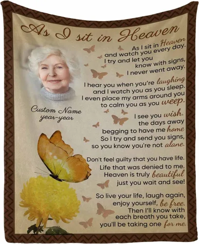 Miniatura 28 de Manta de memoria amorosa personalizada, no Longer be My Side but Forever in My Heart