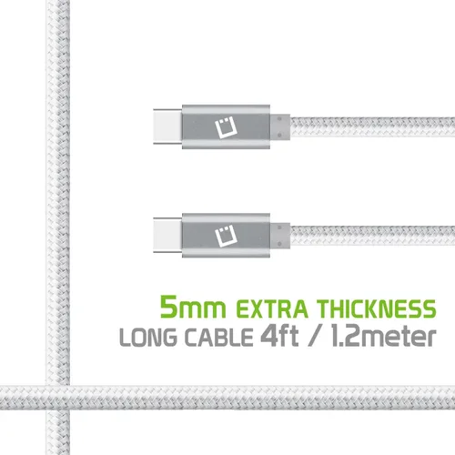 Miniatura 5 de Cable de carga rápida dual USB-C/PD de 60 W compatible con Nothing Ear 1 Plus 5Gbps transferencia de datos para entrega de energía de alta capacidad