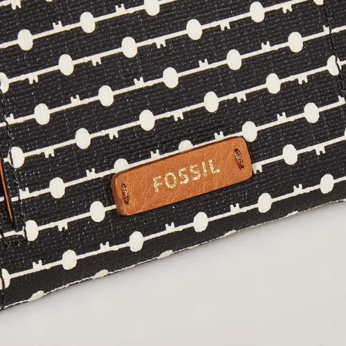 Miniatura 3 de Fossil Logan - Cartera plegable de cuero con bloqueo RFID para mujer