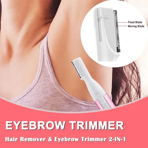 Miniatura 3 de LAIKME Recortador eléctrico de cejas para mujeres, depilación facial para hombres, mini depiladora para bikini, removedor de cara, barbilla, Rosa