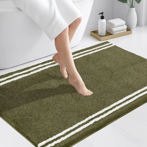 Miniatura 25 de PURRUGS Alfombra de baño antideslizante, lavable a máquina, 20 x 24 pulgadas, en forma de U, súper absorbente y de secado rápido, tapete de baño