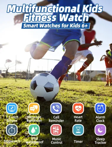 Miniatura 2 de Reloj inteligente para niñas, resistente al agua IP68, reloj rastreador de actividad física con cara de 1.5 pulgadas, monitor de sueño de frecuencia