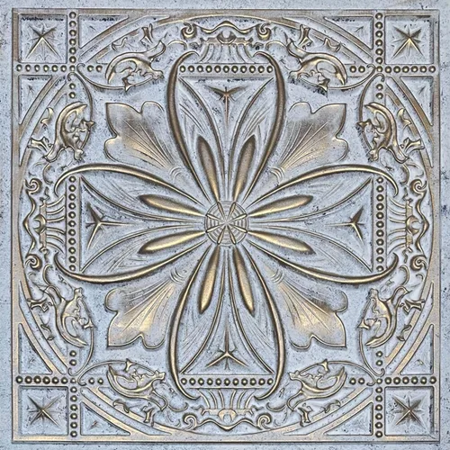 Miniatura 41 de from Plain to Beautiful in Hours DCT10at-24x24 Milan - Azulejo de techo de PVC de 2' x 2' para pegar o colocar (Caja / 4 pies cuadrados), Taupe