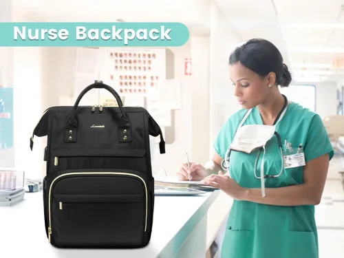 Miniatura 9 de Mochila para laptop LOVEVOOK para mujer, Negro, Mochilas Daypack