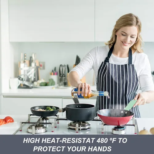Miniatura 4 de Soporte de silicona para mango caliente, agarradera para sartenes de hierro fundido y sartenes, funda resistente al calor, mango de agarre de mango