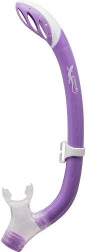 Miniatura 3 de Cressi Juego de silicona para snorkel (máscara y snorkel) para niños de 5 a 15 años - Pegaso & Iguana: diseñado en Italia Lila/Blanco