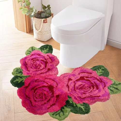 Miniatura 18 de USTIDE Alfombra de girasol esponjosa, alfombra suave y lanuda de flores, hecha a mano, alfombras modernas, lavables, para sala de estar, lavandería