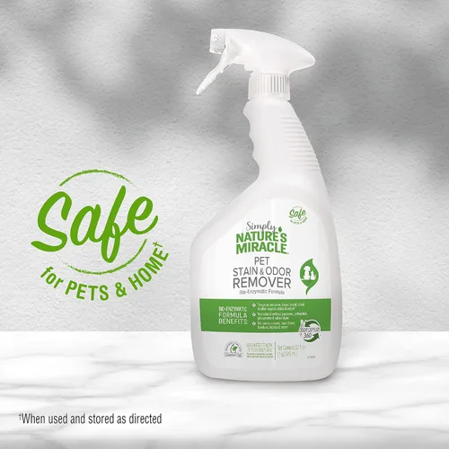 Miniatura 3 de Nature's Miracle Simply Pet - Removedor de manchas y olores, 32 onzas, fabricado con 86% de tensioactivos derivados de plantas