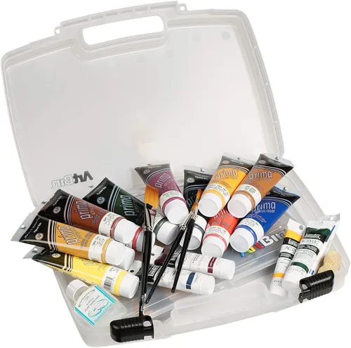 Miniatura 4 de ArtBin 6972AB - Estuche para transporte de pinturas de 10 pulgadas (25,4 cm) con vista rápida, organizador portátil para arte y manualidades