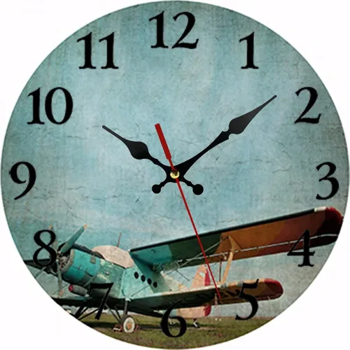 Miniatura 12 de Reloj de pared redondo de madera de 12 pulgadas, silencioso, sin tictac, de cuarzo, funciona con pilas, para oficina, cocina, dormitorio, aula