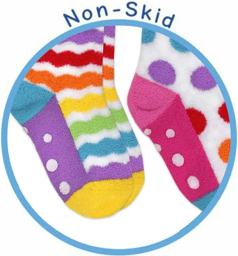 Miniatura 3 de Jefferies Socks Paquete de 2 calcetines hasta la rodilla con diseño de arcoíris para niña