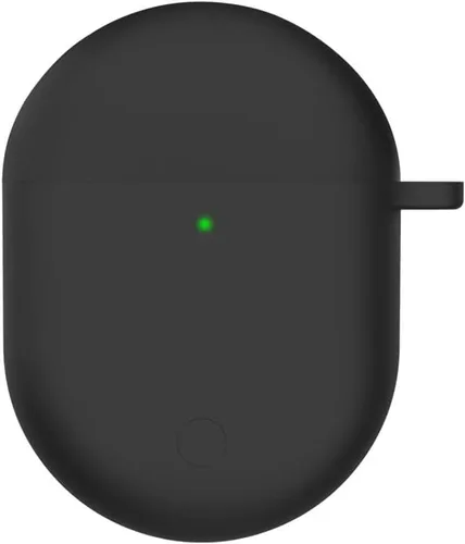 Miniatura 2 de DAYJOY - Juego de 2 fundas protectoras de silicona suave compatibles con Xiaomi Redmi Buds 4 auriculares funda protectora con llavero (negro + azul)