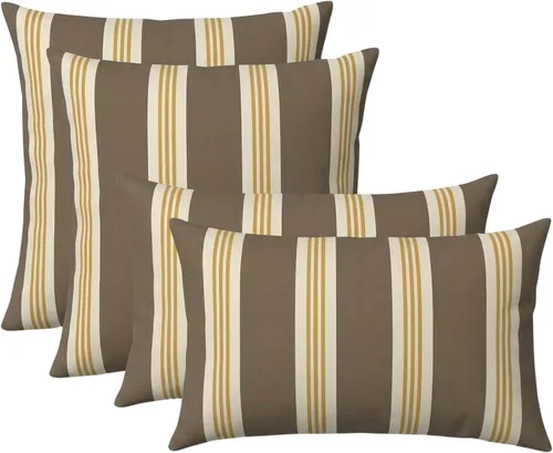 Miniatura 10 de RSH DECOR: Sunbrella Lumbar & Square Pillows Set of 4 20" x 12" & 17" x 17" Water & Fade-Resistant Fabric Outdoor Throw Pillows for Patio