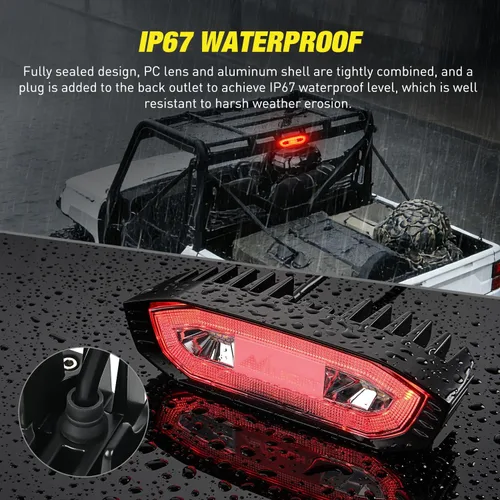 Miniatura 7 de Nilight - Luz de freno LED de persecución para UTV, universal para barra de enrollado de 1.75"-2.0", luces de marcha, intermitentes, carga y reversa