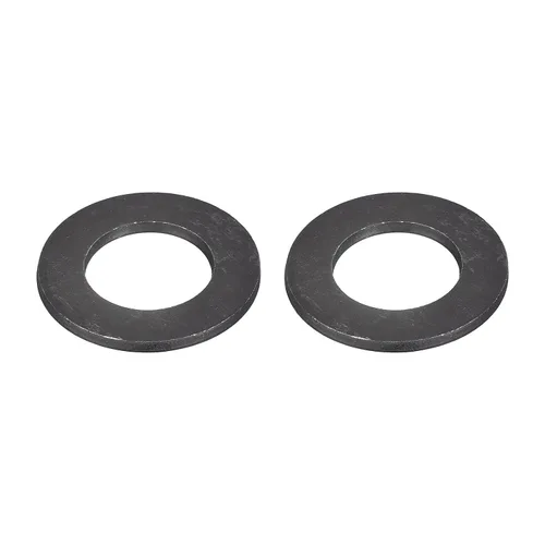 Miniatura 21 de Uxcell Arandela plana de acero al carbono para pernos M8, 10 piezas M8 x 16 x 1.5mm, aleación de acero negro oxidado de grado 8.8, sujetadores