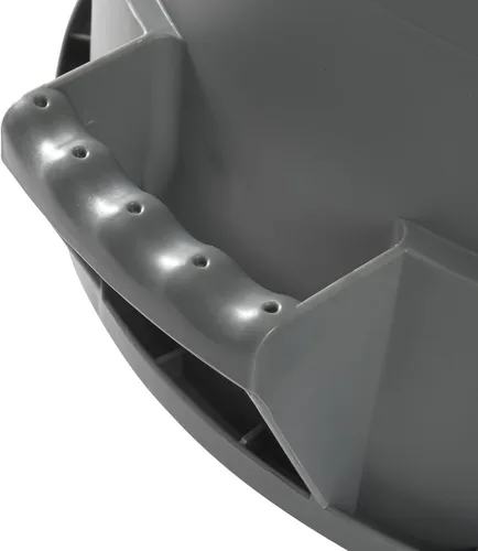 Miniatura 4 de Winco PTC-10G Cubo de basura redondo, 10 galones, plástico, gris