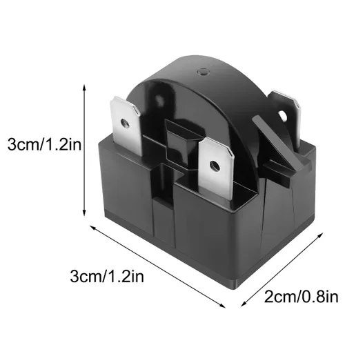 Miniatura 2 de XQSMWF Relé de arranque QP2-4R7 3Pin 4.7 Ohm Compatible con Frgidaire Maytag Haier Igloo Vissani