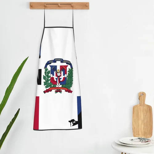 Miniatura 6 de Delantal impermeable de la bandera del orgullo del oso gay 100% poliéster, babero grande con impresión completa para el taller del restaurante