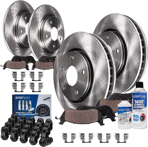Miniatura 75 de Detroit Axle - 4 rotores de freno para Ford 2012 2013 2014 F-150 Lobo, repuesto de rotores de freno de disco: rotor delantero de 13.78 pulgadas