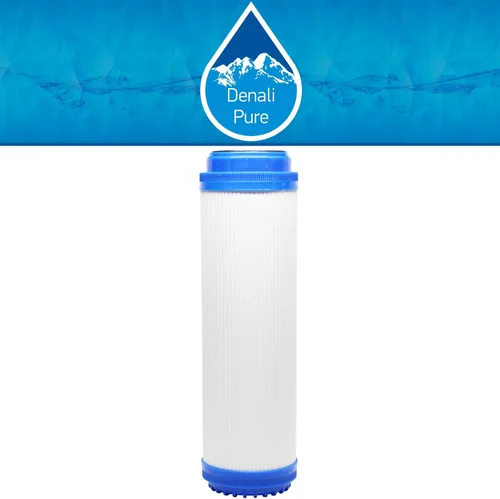 Miniatura 2 de Paquete de 2 piezas de repuesto para filtro de carbón activado granular OmniFIlter U25, cartucho universal de 10 pulgadas compatible con unidad